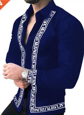 2022 Luxury Brand Socal Men Shrts Gradual Casual Sngle Bu