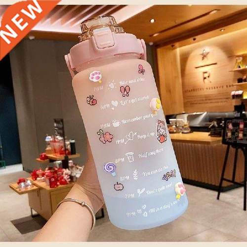 New 2000ml Sports Water Bottle BPA Free Portable Leak-proof