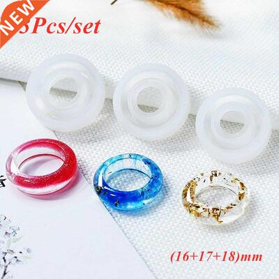 3Pcs/set Flexible Assorted Silicone Ring Mold Making Resin