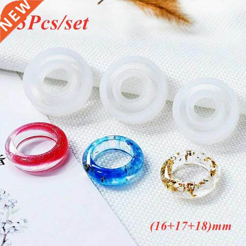 3Pcs/set Flexible Assorted Silicone Ring Mold Making Resin