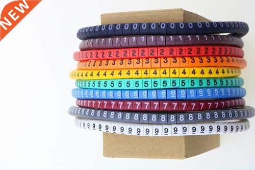 500pcs/lot EC-3 10mm2 10 different number and color 0-9 cabl
