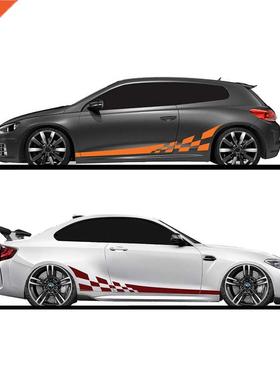 2pcs/lot 220x25cm Car  Both Sides Stickers Race Stripes C