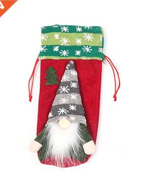 B0KB Christmas Gnome Wine Bottle Cover Swedish Tomte Gnomes
