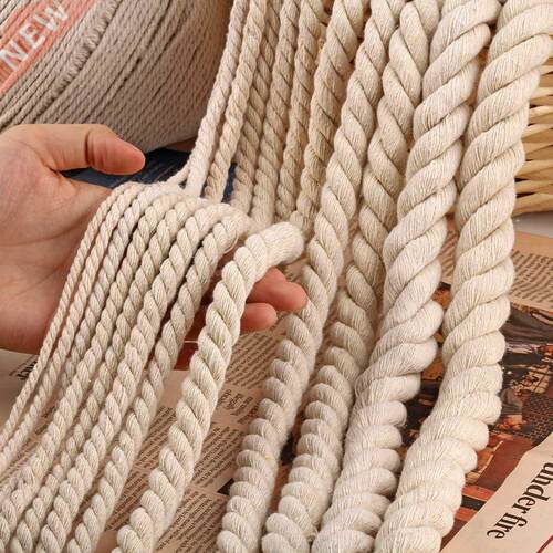 5/10M 6MM/8MM/10MM/12MM 3 Shares Twisted 100% Cotton Cords T