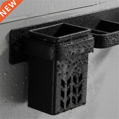 Wall Mounted Shelf Bathroom Black Hair Dryer Holder Hair Str