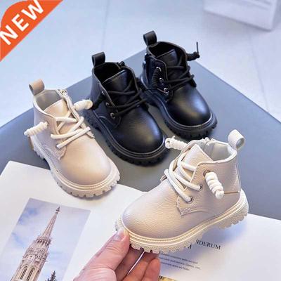 Baby Kids Short Boots Boys Shoes Autumn Winter Leather Child