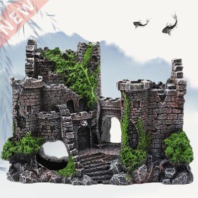 Aquarium Decoration Big Castle Resin Material Fish Tank