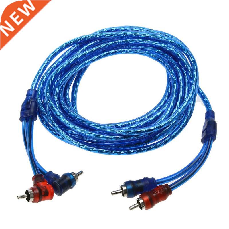 5m Copper RCA Plug Audio Cord Line Amplifier Braided Cable F