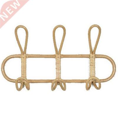 Rattan Wall Hooks Kids Garments Organizer Rack Clothes Hat H