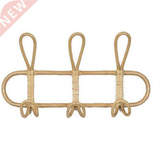 Rattan Wall Hooks Kids Garments Organizer Rack Clothes Hat H