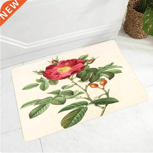 Vintage Flowers Flannel Large Mat Child Non-slip Tatami