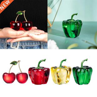 D Crystal Fruit Sculpture Art Office Shelf Decoration
