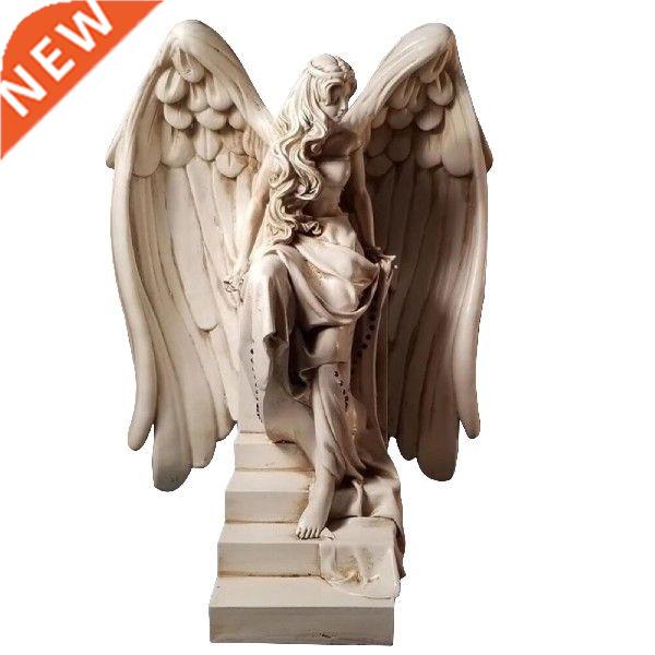 Angel Resin Decoration Hand Carved Praying Sculpture Female