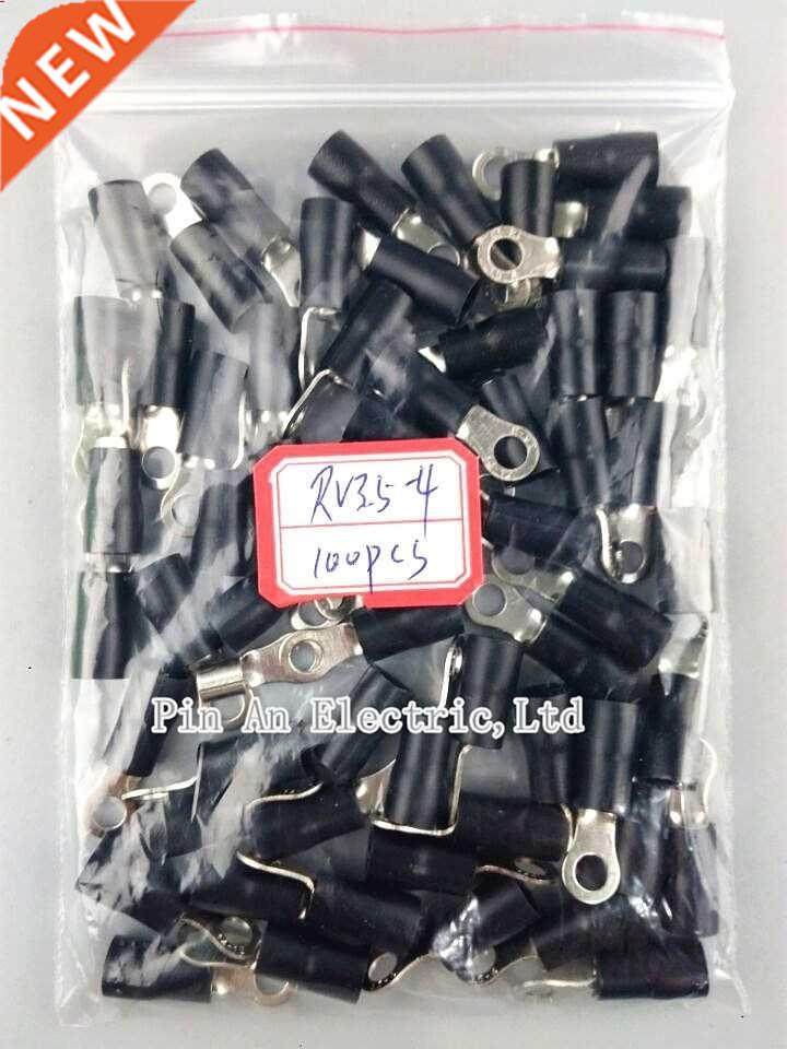 RV3.5-4 Black Ring insulated terminal 100PCS/Pack suit 2.5-4