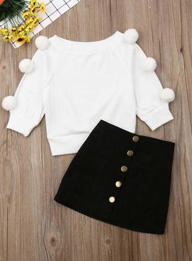Autumn Winter Clothes Toddler Baby Girls Clothes Hairball Kn