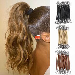 10pcs BPonytail Rubber Elastic Hook Hair Bands For Women