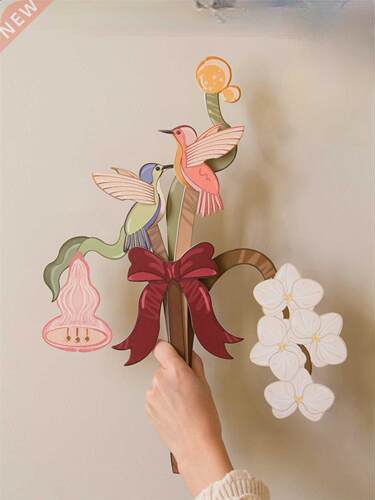 Plant Hand-Painted Bouquet Fragrance Card Flower Decoration