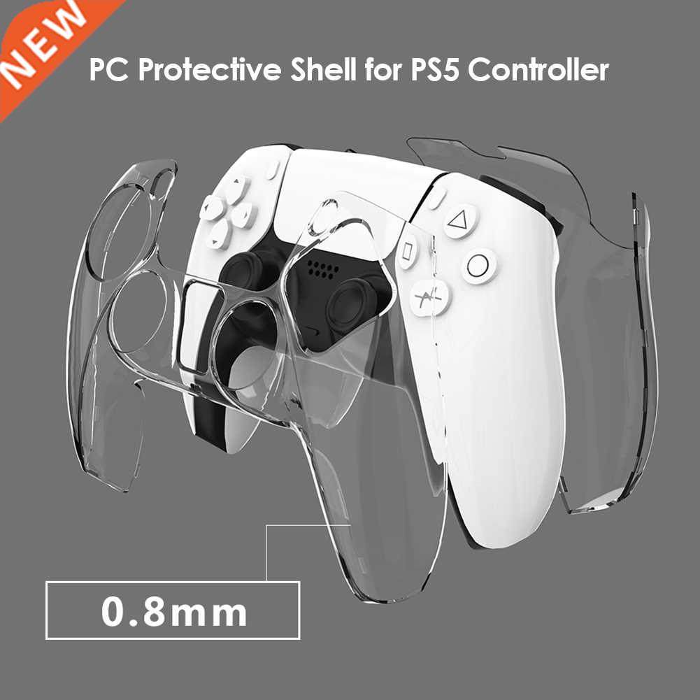 Clear PC Cover 适用于 PlayStation 5 Controller Non-slip Tran