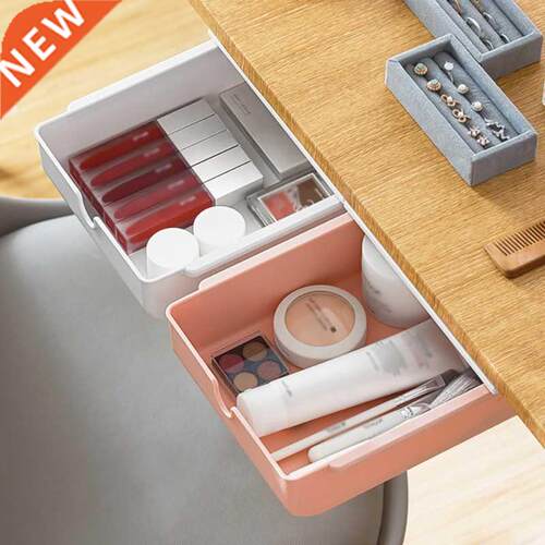 Adhesive Under Desk Drawer Hidden Storage Box Table Storage