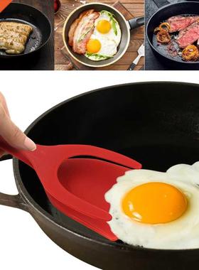 2-in-1 Omelette Spatula Kitchen Silicone Spatula for Toast P