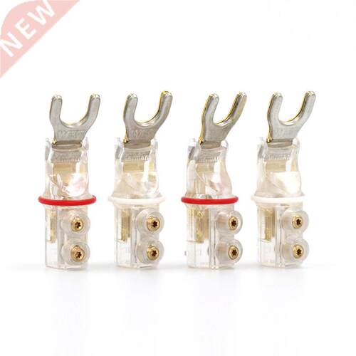 4pcs WBT-0680cu pure copper spade plugs , Gold Plated Spade