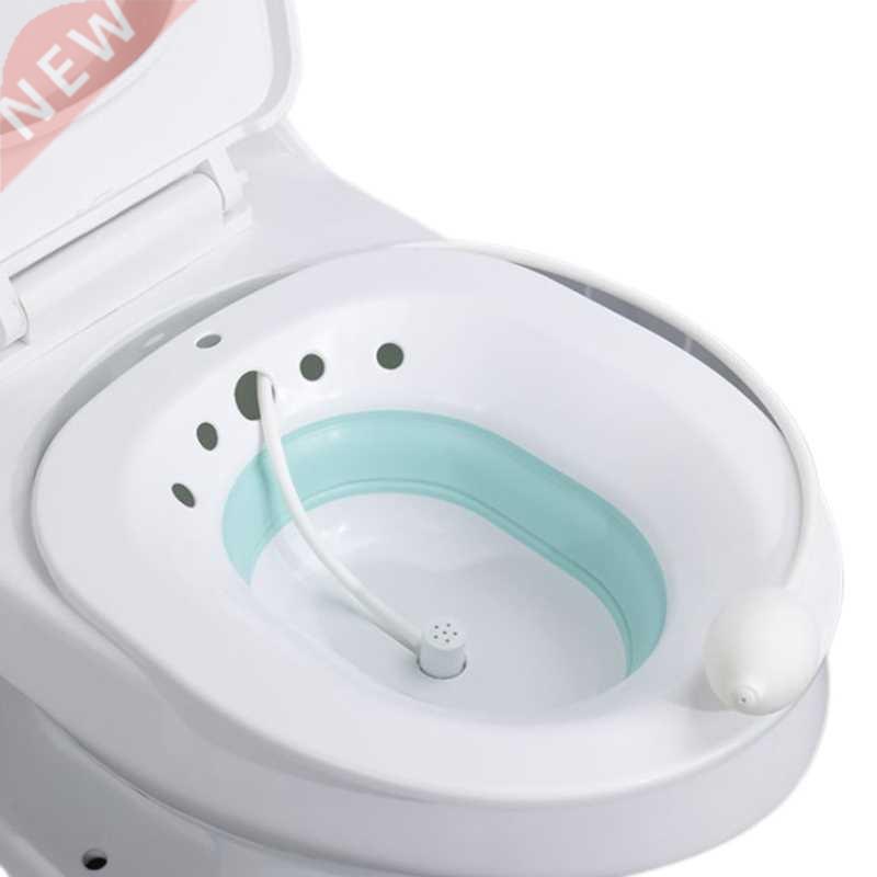 Folding Toilet Sitz Bath Bidet Flusher Wash Basin Soaking Ba