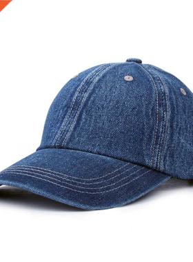 2022 New Solid Denim Baseball Cap Snapback Hats Men Women Wa