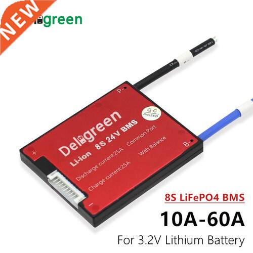 8S 24V LiFePO4 BMS 15A 20A 30A 40A 60A BMS for Lithium Li-io