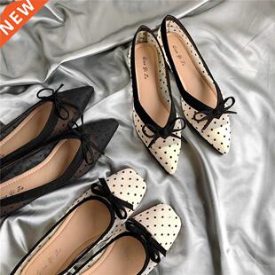 Summer Polka dot air mesh shoes women 2021 loafers sneakers