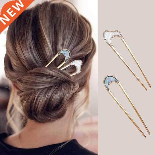 Japan Hair Sticks Women Hairclip Simplicity Colorful U Shape