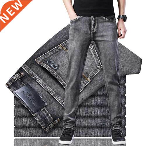 2022 New Men Sretch Regular Fit Jeans Business Casual Classi