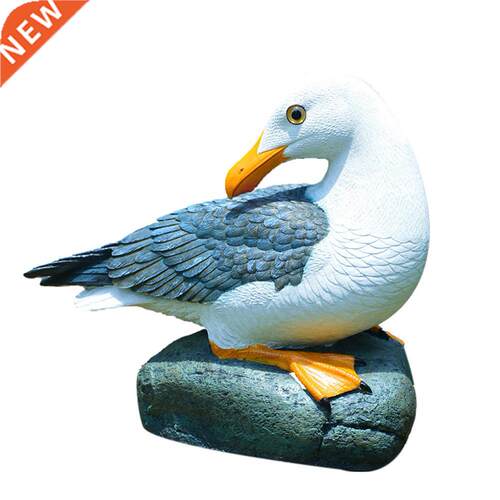 Artificial Seagulls Resin Statue Realistic Sea Bird