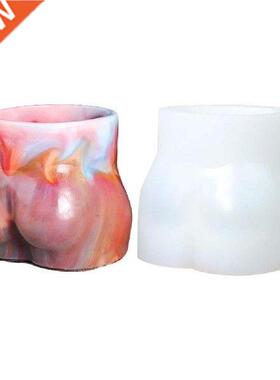D Human Butt Vase Silicone Mold DIY Body Art Pen Hol