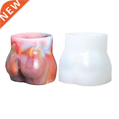 D Human Butt Vase Silicone Mold DIY Body Art Pen Hol