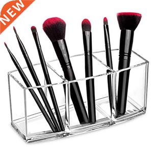 3 Holes Transparent Cosmetic Makeup Acrylic Makeup Brush Too