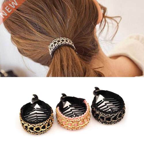 Korean Sweet Bow Hair Clip Claw Elegant Women Solid Ties Ban