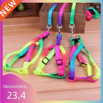 Portable Pet Dog Nylon Harness Collar Leash Lead Traction Ro