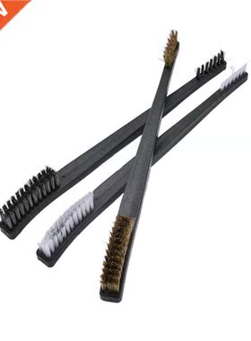 3Pcs/Set Mini Wire Brush Set Durable Steel Brass Nylon