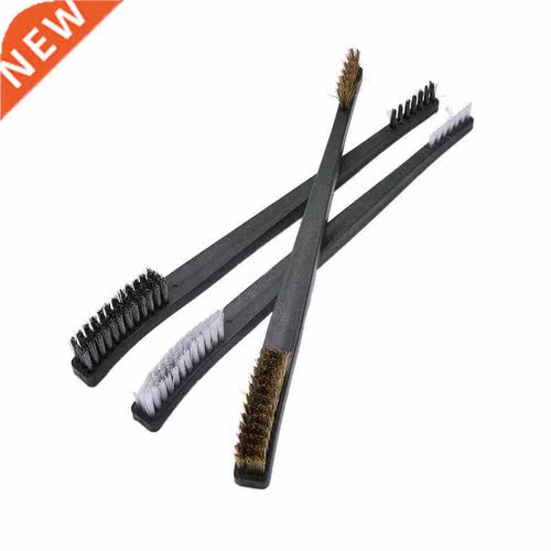 3Pcs/Set Mini Wire Brush Set Durable Steel Brass Nylon