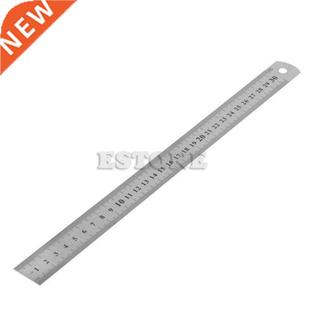 30CM 12 Double Side Stainless Steel Metric Metal Ruler Pock