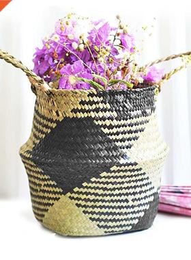 Seaweed Wicker Basket Storage Baskets Laundry Seagrass