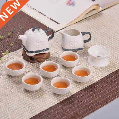 Whole set tea cup tea pot ceramics poetry Japanese style