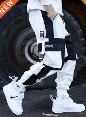 Prowow Streetwear Men's Multi Pockets Cargo Harem Pants Hip