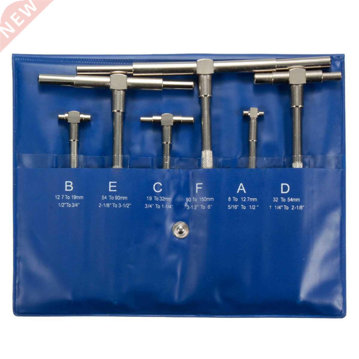 6Pcs Telescopic Gauge Micrometer Measurement Bore Engineers