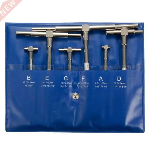 6Pcs Telescopic Gauge Micrometer Measurement Bore Engineers