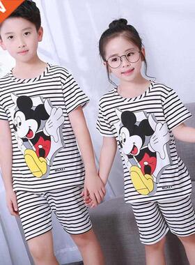 Children's Casual Baby Kids Mickey Mouse Clothes Pajamas Set