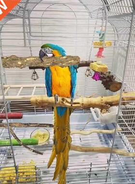 G6DA 6Pcs Bird Toys Natural Wood Perch Parrot Stand Cage