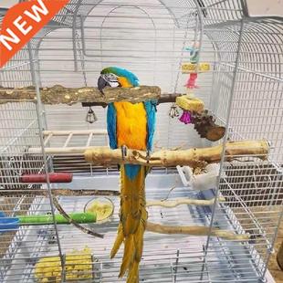G6DA 6Pcs Bird Toys Natural Wood Perch Parrot Stand Cage