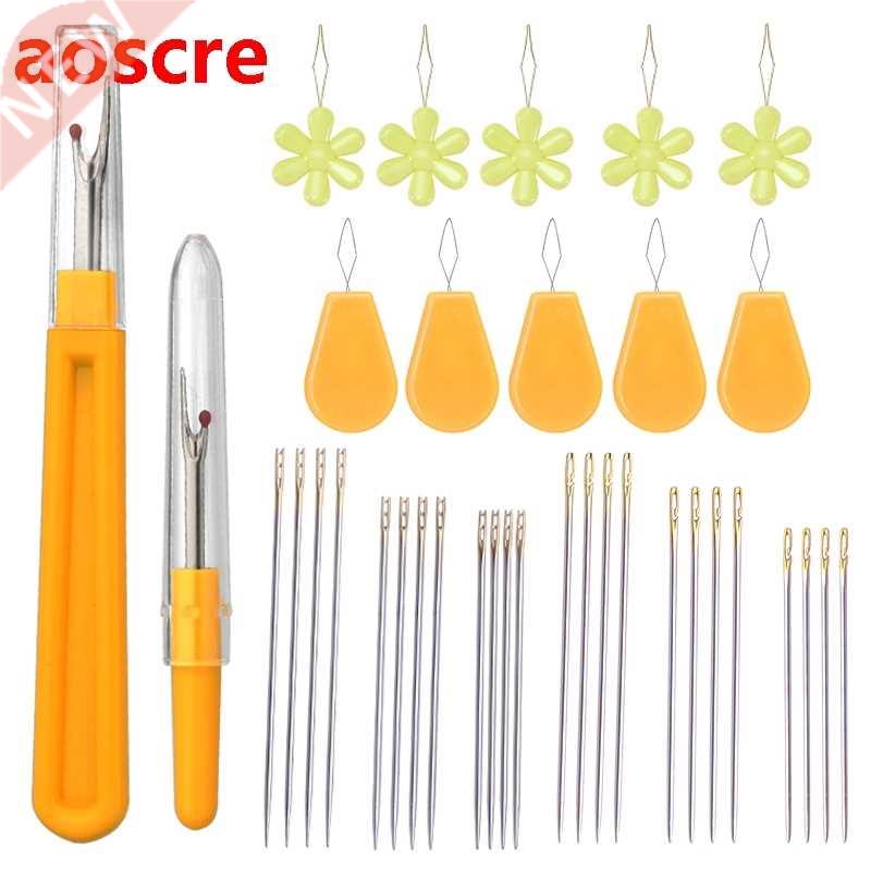 36PCS Sewing Kit Hand Sewing Needle Seam Ripper Needle Thre