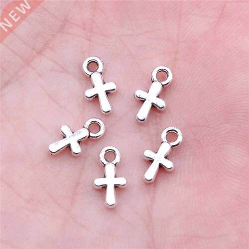 WYSIWYG 40pcs 10x6mm Charms Cross Charms For Jewelry Making